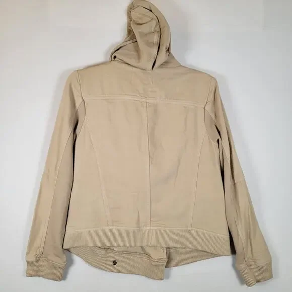 Free People Womens Carmen Moto Zip Hoodie Pocket Jacket Size XS Brown Boho Fall - Picture 9 of 9